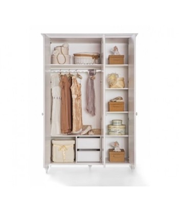 Armoire à palettes avec 3 portes, pour enfants et adolescents Romantic Blanc sur le site 