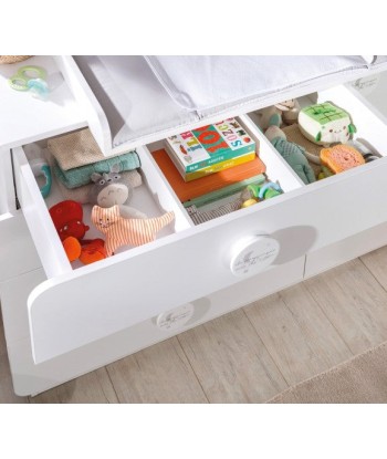 Commode avec 4 tiroirs et 1 porte, pour bébé outlet