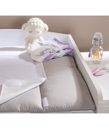 Table à langer en palette, pour bébé Baby Cotton Blanc, l82xA74xH13 cm la chaussure