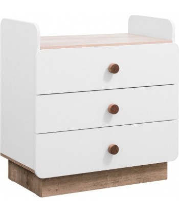 Table d'emballage pâle transformable, avec 3 tiroirs, pour bébé Natura Baby Blanc / Nature, l85xA51xH94 cm sur le site 