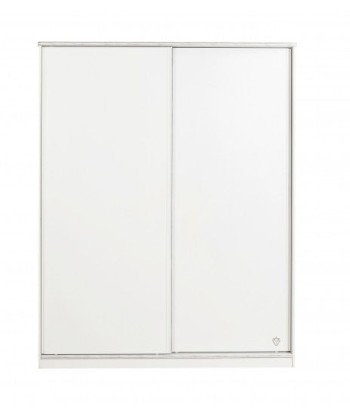 Armoire à palettes avec 2 portes coulissantes pour les jeunes Blanc, l164xA59xH206 cm sur le site 