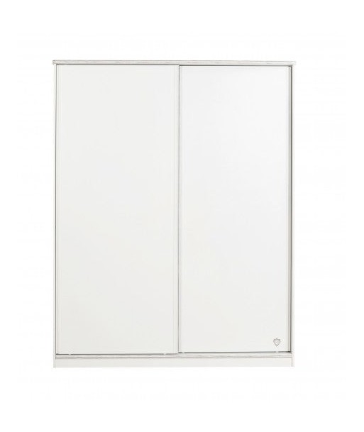 Armoire à palettes avec 2 portes coulissantes pour les jeunes Blanc, l164xA59xH206 cm sur le site 