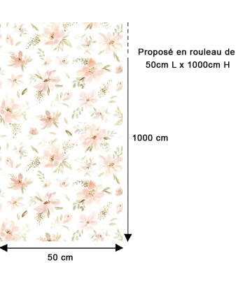 Papier Peint Aquarelle Grandes Fleurs Rose Orangée d'Europe débarque