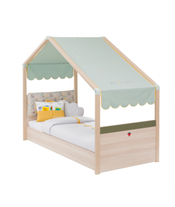 Nouveau lit bébé Montessori Naturel / Vert 180 x 80 cm le concept de la Pate a emporter 