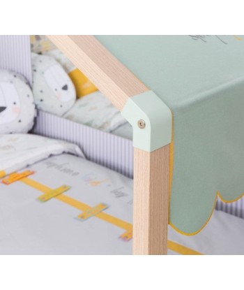 Nouveau lit bébé Montessori Naturel / Vert 180 x 80 cm le concept de la Pate a emporter 