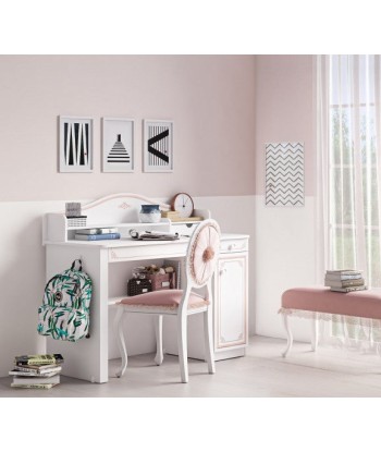 Etagère suspendue à palette, pour les jeunes Selena Rose Blanc / Rose, l120xA18xH33 cm livraison gratuite