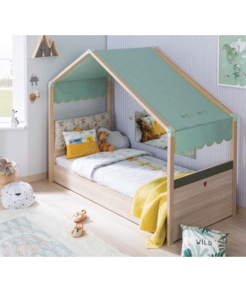 Nouveau lit bébé Montessori Naturel / Vert 180 x 80 cm le concept de la Pate a emporter 