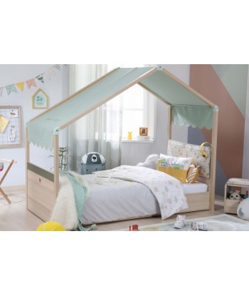 Nouveau lit bébé Montessori Naturel / Vert 180 x 80 cm le concept de la Pate a emporter 