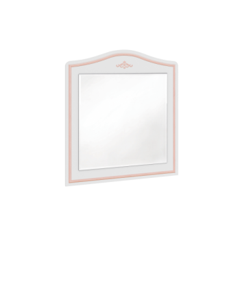 Miroir déco avec cadre pâle Selena Rose Blanc / Rose, l73xH90 cm ou a consommer sur place