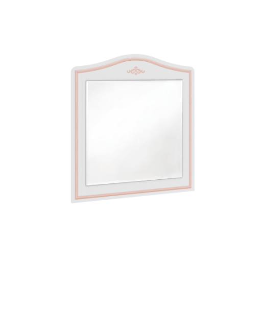 Miroir déco avec cadre pâle Selena Rose Blanc / Rose, l73xH90 cm ou a consommer sur place