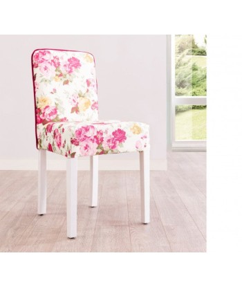 Chaise enfant, rembourrée en tissu avec pieds en bois Summer Flowers, l44xA49xH87 cm rembourrage situé sous