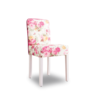 Chaise enfant, rembourrée en tissu avec pieds en bois Summer Flowers, l44xA49xH87 cm rembourrage situé sous