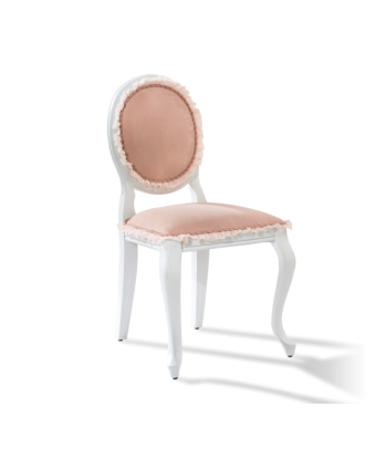 Chaise enfant rembourrée en tissu et pieds en bois Dream Salmon, l48xA52xH90 cm ouvre sa boutique