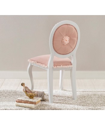 Chaise enfant rembourrée en tissu et pieds en bois Dream Salmon, l48xA52xH90 cm ouvre sa boutique