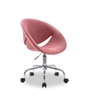 Chaise de bureau pour enfants, rembourrée en tissu Relax Rose, l61xP54xH88-95 cm Véritable concentré