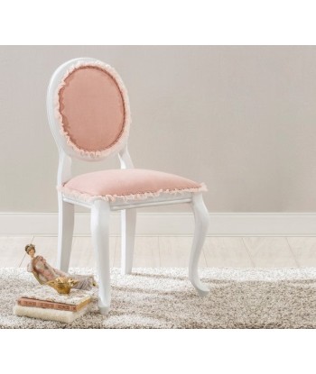 Chaise enfant rembourrée en tissu et pieds en bois Dream Salmon, l48xA52xH90 cm ouvre sa boutique