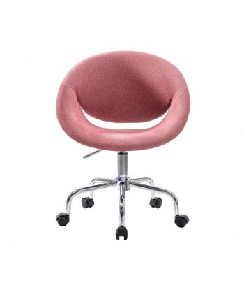 Chaise de bureau pour enfants, rembourrée en tissu Relax Rose, l61xP54xH88-95 cm Véritable concentré