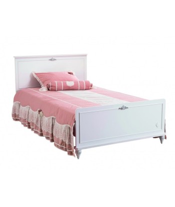 Ensemble de meubles de chambre à coucher en palette, pour enfants et adolescents 4 pièces Romantica Blanc-200 x 120 cm paiement sécurisé