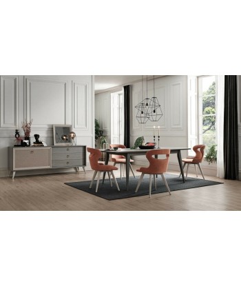 Miroir déco avec cadre Hector Square gris / or pâle, l60xH60 cm d'Europe débarque