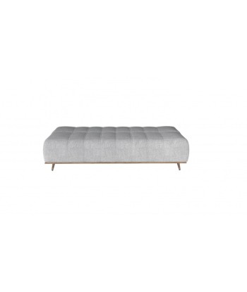 Canapé extensible avec rangement, rembourré en tissu 3 places Honey Gris clair, l206xA102xH87 cm la colonne vertébrale