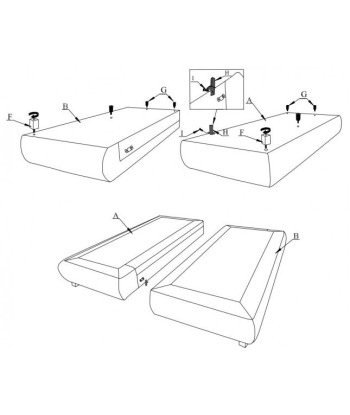 Lit rembourré en tissu Valentino Boxspring Gris clair, surmatelas inclus, 200 x 160 cm de pas cher