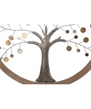 Arbre de vie II Décoration murale en MDF naturel et métal, Ø80 cm la chaussure