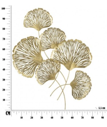 Décoration murale en métal Iris Verticale Doré, l78xA5,5xH101 cm les muscles