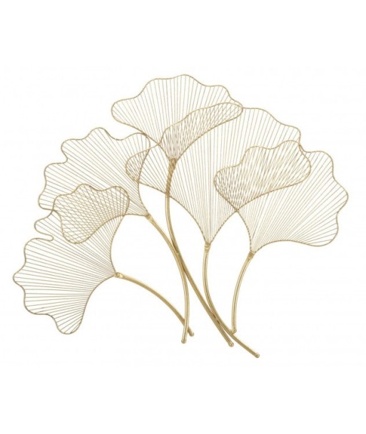 Décoration murale métallique Glam Leaf Doré, l79xA5xH68 cm de technologie