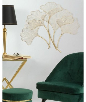 Décoration murale métallique Glam Leaf Doré, l79xA5xH68 cm de technologie