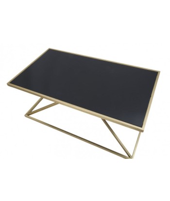 Table basse en métal et verre Pyramid Large Or / Noir, L110xl60xH45 cm Economisez 