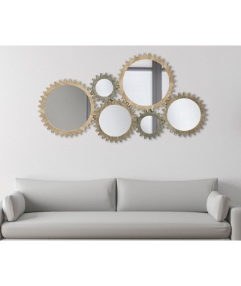 Décoration murale avec miroir, en MDF Ingranaggio Natural, l137xA3xH73,5 cm En savoir plus