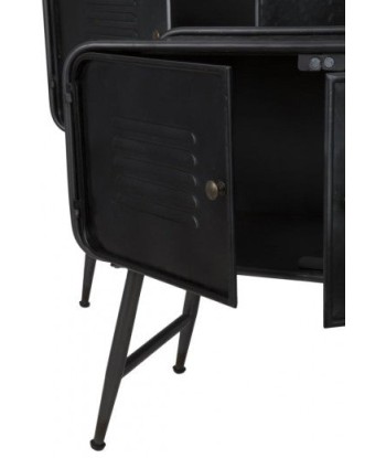 Lot de 2 commodes en métal, avec 2 portes Couple Ecole Noir, l88xA38xH78 cm / l70,5xA30xH58,5 cm commande en ligne