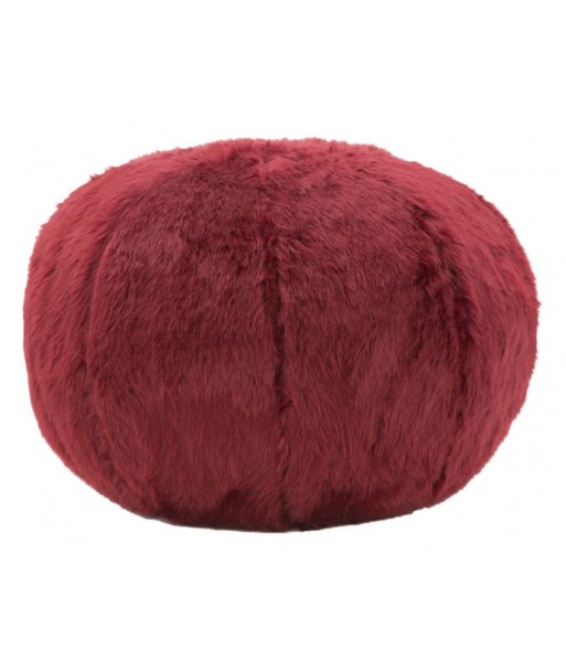 Tabouret rembourré en tissu Peluche Bordeaux, Ø50xH30 cm prix pour 