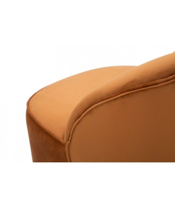 Fauteuil fixe rembourré en tissu Sopy Velvet Brick / doré, l67xA71xH70 cm en ligne