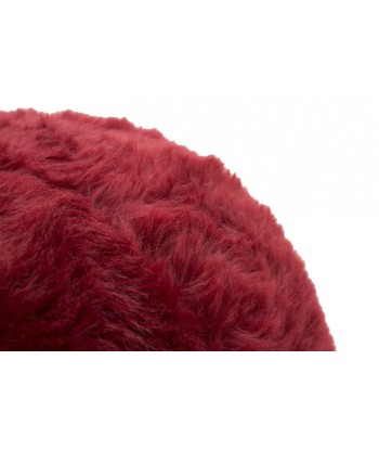 Tabouret rembourré en tissu Peluche Bordeaux, Ø50xH30 cm prix pour 