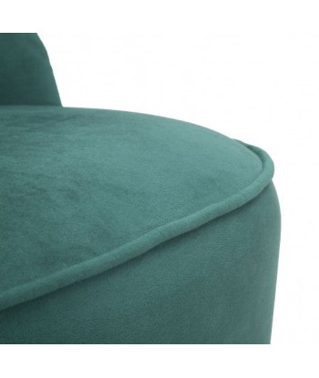 Fauteuil fixe rembourré en tissu Sopy Velvet Vert foncé / Or, l67xA71xH70 cm 2 - 3 jours ouvrés.