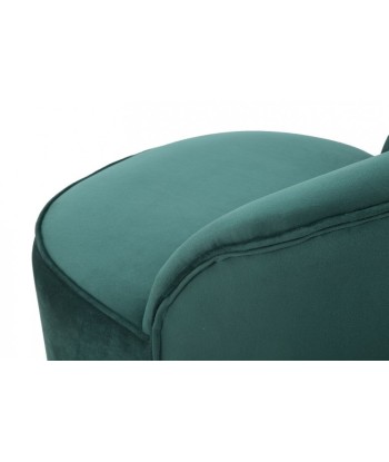 Fauteuil fixe rembourré en tissu Sopy Velvet Vert foncé / Or, l67xA71xH70 cm 2 - 3 jours ouvrés.