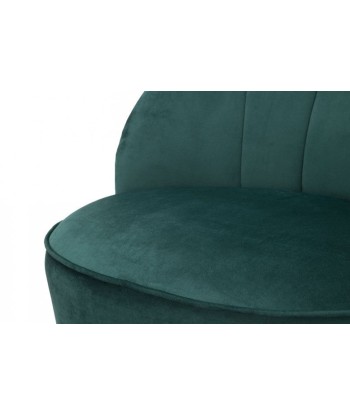 Fauteuil fixe rembourré en tissu Sopy Velvet Vert foncé / Or, l67xA71xH70 cm 2 - 3 jours ouvrés.