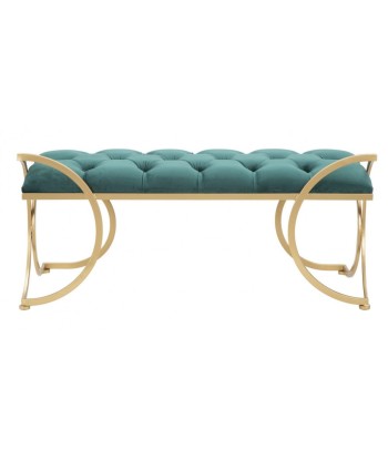 Banquette rembourrée avec pieds en tissu et métal Luxy Velvet Vert / doré, l103xA43xH47 cm sélection de produits