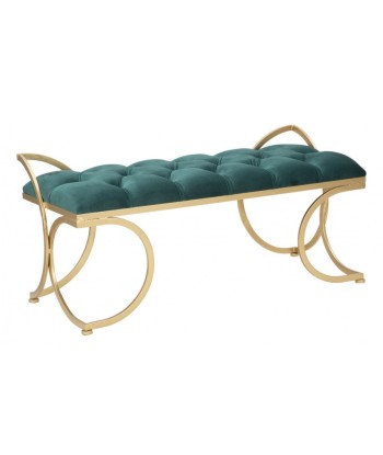 Banquette rembourrée avec pieds en tissu et métal Luxy Velvet Vert / doré, l103xA43xH47 cm sélection de produits