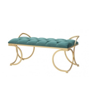 Banquette rembourrée avec pieds en tissu et métal Luxy Velvet Vert / doré, l103xA43xH47 cm sélection de produits