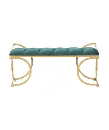 Banquette rembourrée avec pieds en tissu et métal Luxy Velvet Vert / doré, l103xA43xH47 cm sélection de produits