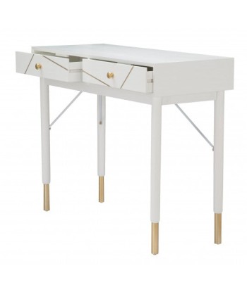 Console en MDF et métal, avec 2 tiroirs Luxy Blanc/Or, l100xA40xH79 cm 2023