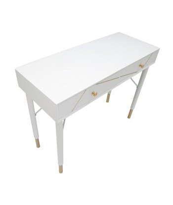 Console en MDF et métal, avec 2 tiroirs Luxy Blanc/Or, l100xA40xH79 cm 2023