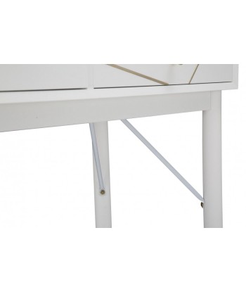 Console en MDF et métal, avec 2 tiroirs Luxy Blanc/Or, l100xA40xH79 cm 2023