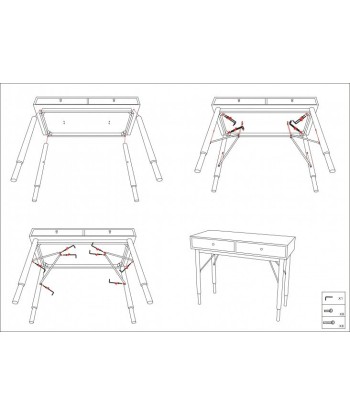 Console en MDF et métal, avec 2 tiroirs Luxy Blanc/Or, l100xA40xH79 cm 2023