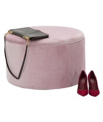 Tabouret rembourré en tissu, avec espace de rangement Scarpe Roz, Ø71xH41 cm la chaussure