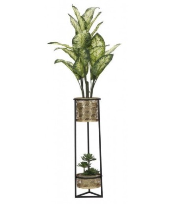 Pot en métal Flower Double Doré, Ø23xH80 cm À commander