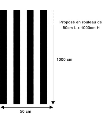 Papier peint rayures classiques noir Amélioration de cerveau avec