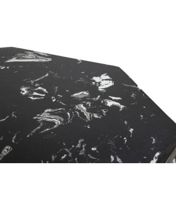 Table basse en métal Diamond Marble Noir, Ø68xH52 cm l'évolution des habitudes 